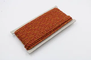 Rust Orange and Mustard Yellow 2-Ply Twisted Macrame Cord sample, design MT-5C06A622, view 2