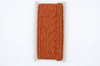 Rust Orange and Mustard Yellow 2-Ply Twisted Macrame Cord sample, design MT-5C06A622, view 3