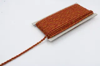 Rust Orange and Mustard Yellow 2-Ply Twisted Macrame Cord sample, design MT-5C06A622, view 4