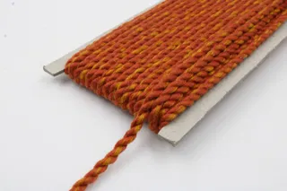 Rust Orange and Mustard Yellow 2-Ply Twisted Macrame Cord sample, design MT-5C06A622, view 5