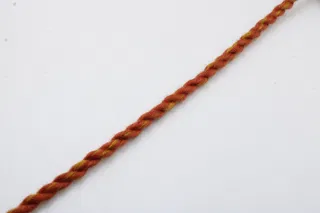 Rust Orange and Mustard Yellow 2-Ply Twisted Macrame Cord sample, design MT-5C06A622, view 6