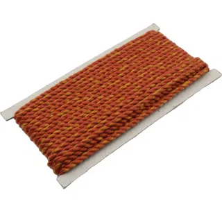 Rust Orange and Mustard Yellow 2-Ply Twisted Macrame Cord sample, design MT-5C06A622, view 9