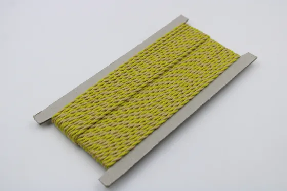 Parrot Green and Beige 2-Ply Twisted Macrame Cord