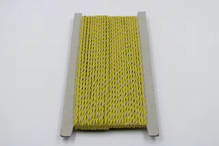 Parrot Green and Beige 2-Ply Twisted Macrame Cord sample, design MT-40B3C4C4, view 2