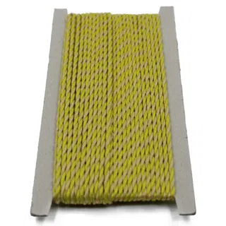Parrot Green and Beige 2-Ply Twisted Macrame Cord sample, design MT-40B3C4C4, view 6