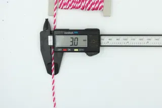 Fuchsia Pink and White 2-Ply Twisted Macrame Cord sample, design MT-C7449F14, view 6