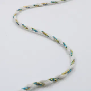 White and Rainbow Metallic 2-Ply Twisted Macrame Cord sample, design MT-16130C9E, view 3