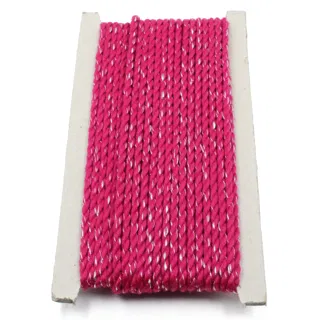 Rani Pink and Silver Metallic 2-Ply Twisted Macrame Cord sample, design MT-33448C4A, view 8