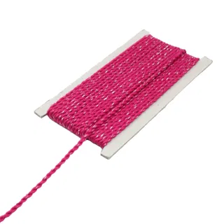 Rani Pink and Silver Metallic 2-Ply Twisted Macrame Cord sample, design MT-33448C4A, view 9