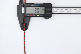 Red and Green Metallic 2-Ply Twisted Macrame Cord sample, design MT-3EEACA94, view 5