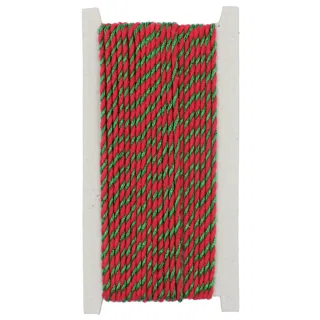 Red and Green Metallic 2-Ply Twisted Macrame Cord sample, design MT-3EEACA94, view 7
