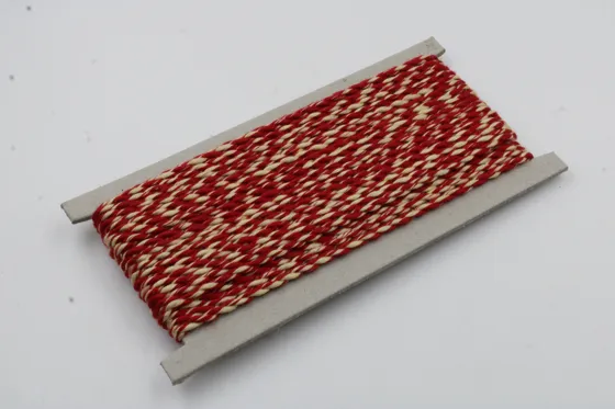 Red and Light Yellow 2-Ply Twisted Macrame Cord