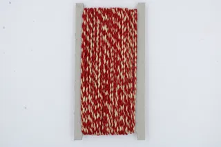 Red and Light Yellow 2-Ply Twisted Macrame Cord sample, design MT-11DBBD10, view 2