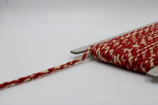 Red and Light Yellow 2-Ply Twisted Macrame Cord sample, design MT-11DBBD10, view 4