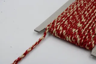 Red and Light Yellow 2-Ply Twisted Macrame Cord sample, design MT-11DBBD10, view 5