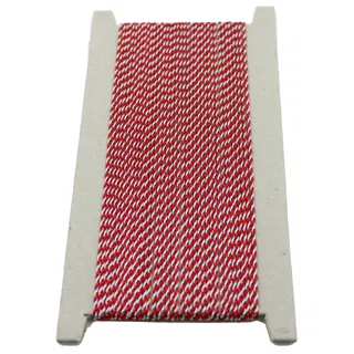 Red and Silver Metallic 2-Ply Twisted Macrame Cord sample, design MT-7334FE19, view 7