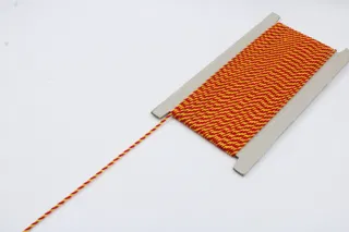 Red and Yellow 2-Ply Twisted Macrame Cord sample, design MT-644A0AE8, view 3
