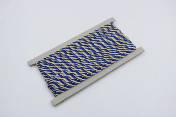 Royal Blue and Off-White 2-Ply Twisted Macrame Cord