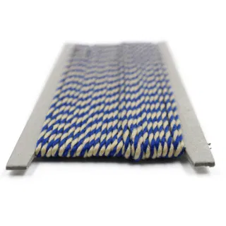 Royal Blue and Off-White 2-Ply Twisted Macrame Cord sample, design MT-96ACF401, view 9