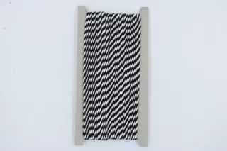 Black and White 2-Ply Twisted Macrame Cord sample, design MT-606DF836, view 2