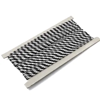 Black and White 2-Ply Twisted Macrame Cord sample, design MT-606DF836, view 7