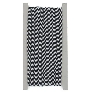 Black and White 2-Ply Twisted Macrame Cord sample, design MT-606DF836, view 8