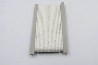 White 2-Ply Twisted Macrame Cord sample, design MT-34D3BCF2, view 2