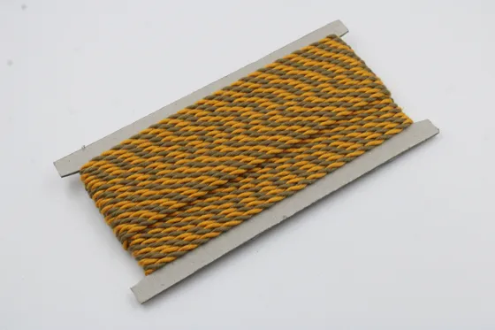 Golden Yellow and Olive Brown 2-Ply Twisted Macrame Cord