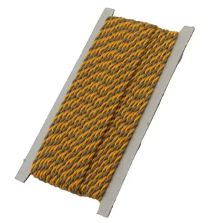 Golden Yellow and Olive Brown 2-Ply Twisted Macrame Cord sample, design MT-3BA90CCD, view 7