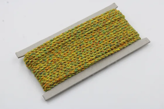Yellow, Green, Orange and Teal 2-Ply Twisted Macrame Cord