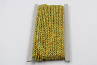 Yellow, Green, Orange and Teal 2-Ply Twisted Macrame Cord sample, design MT-4AB21F13, view 2