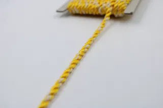 Yellow and Off-White 2-Ply Twisted Macrame Cord sample, design MT-827CDD0C, view 4