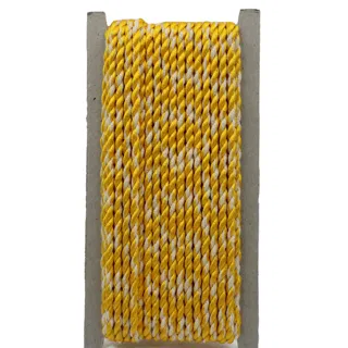 Yellow and Off-White 2-Ply Twisted Macrame Cord sample, design MT-827CDD0C, view 7