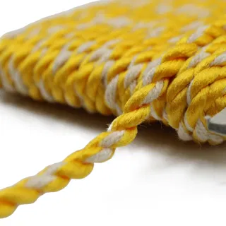 Yellow and Off-White 2-Ply Twisted Macrame Cord sample, design MT-827CDD0C, view 8