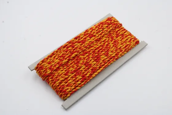 Golden Yellow and Red 2-Ply Twisted Macrame Cord