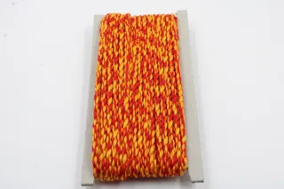 Golden Yellow and Red 2-Ply Twisted Macrame Cord sample, design MT-C4115BA3, view 2