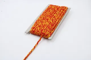 Golden Yellow and Red 2-Ply Twisted Macrame Cord sample, design MT-C4115BA3, view 4