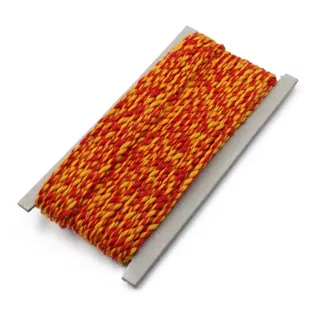 Golden Yellow and Red 2-Ply Twisted Macrame Cord sample, design MT-C4115BA3, view 6