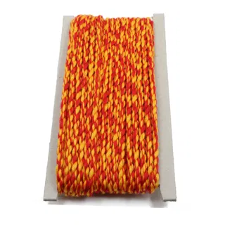 Golden Yellow and Red 2-Ply Twisted Macrame Cord sample, design MT-C4115BA3, view 7