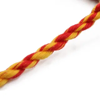 Golden Yellow and Red 2-Ply Twisted Macrame Cord sample, design MT-C4115BA3, view 8