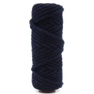 Dark Blue 3-Ply Twisted Macrame Cord, Navy Tone sample, design MT-A7F1BD7A, view 12