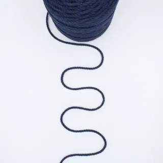 Dark Blue 3-Ply Twisted Macrame Cord, Navy Tone sample, design MT-A7F1BD7A, view 3