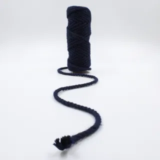 Dark Blue 3-Ply Twisted Macrame Cord, Navy Tone sample, design MT-A7F1BD7A, view 5