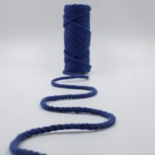 Hard Blue 3-Ply Twisted Macrame Cord, Royal Blue Tone sample, design MT-8710D62D, view 2