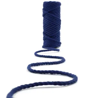 Hard Blue 3-Ply Twisted Macrame Cord, Royal Blue Tone sample, design MT-8710D62D, view 7