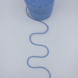 Light Blue 3-Ply Twisted Macrame Cord, Cornflower Tone sample, design MT-7E122BA6, view 3