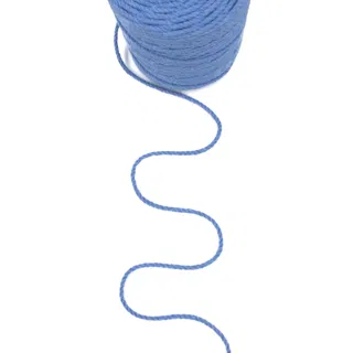 Light Blue 3-Ply Twisted Macrame Cord, Cornflower Tone sample, design MT-7E122BA6, view 6