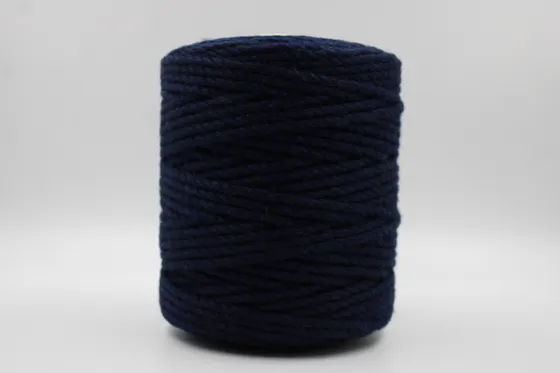 Navy Blue 3-Ply Twisted Macrame Cord