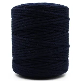 Navy Blue 3-Ply Twisted Macrame Cord sample, design MT-70116B42, view 5
