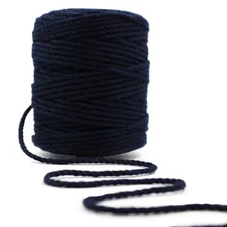 Navy Blue 3-Ply Twisted Macrame Cord sample, design MT-70116B42, view 6